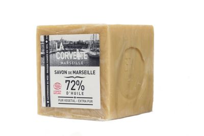cube de savon de marseille la corvette savonnerie du midi extra pur 500gr castorama