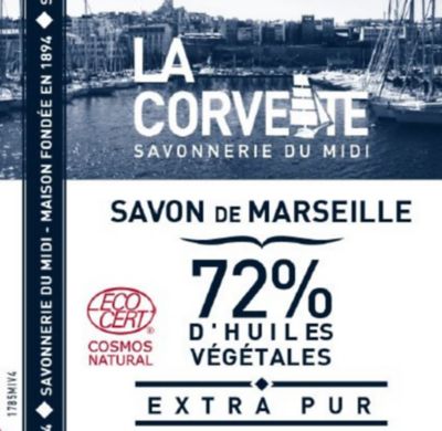 Cube de Savon de Marseille La Corvette Savonnerie du midi extra-pur 500gr