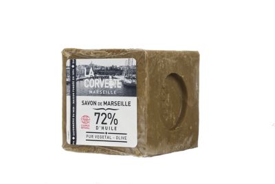 cube de savon de marseille la corvette savonnerie du midi olive 500g castorama