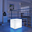 Cube lumineux Carry blanc H. 40 cm
