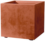Cube à réserve d'eau plastique Deroma Millennium corten 39 x 39 x h.39 cm