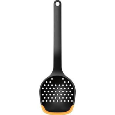 Cuillère en mousse Fiskars Functional Form 370 mm, bord silicone non rayant, plateau porte-outils intégré