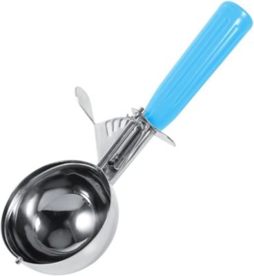 Cuillère à glace bleue en acier inoxydable avec gâchette