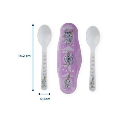 Cuillères enfant Disney Baby Lilo & Stitch Set 2 + étui lavande 14,2 cm