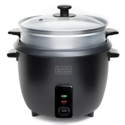 Cuiseur à riz - BLACK & DECKER - Multifonctions - 700W - 1.8L - Panier avec couvercle en verre