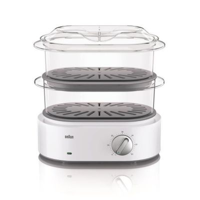 Cuiseur vapeur BRAUN Identity Collection FS5100WH - Blanc - 850W - 3.1L - Turbo vapeur - Cuiseur à œufs
