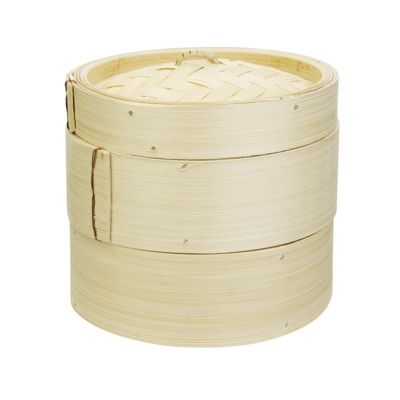 Cuiseur Vapeur en Bambou 152 mm - Vogue - Lot de 2 Avec 1 Couvercle