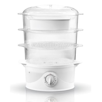 Cuiseur vapeur Puissance de 800 W. - 9L - Trois réservoirs de vapeur Steam Turbo transparents - Adler AD-633