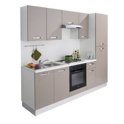 Cuisine Complete Electrique Melamine Taupe All In 2 Castorama