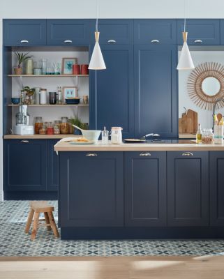 Cuisine complète GoodHome Artemisia bleu sans électroménager