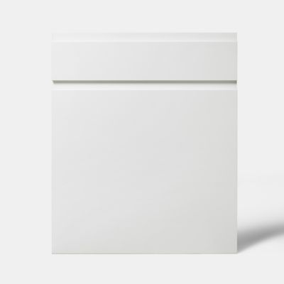 Cuisine complète GoodHome Garcinia blanc brillant 2 caissons hauts + 3 bas sans électroménager l.80 cm