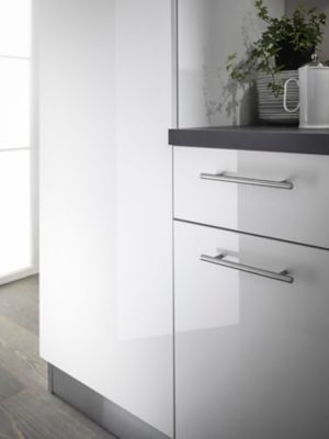 Cuisine complète pré-montée All in premium blanc L.285 cm avec électroménager