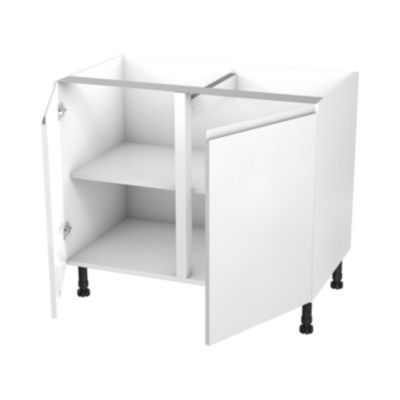 Cuisine complète sans électroménager Garcinia blanc brillant l. 180 cm GoodHome