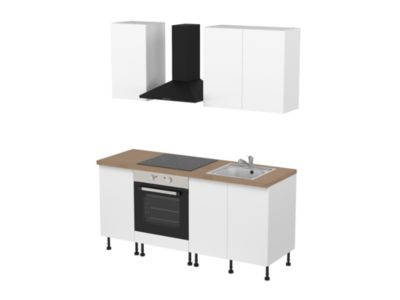Cuisine complète sans électroménager Stevia blanc mat GoodHome
