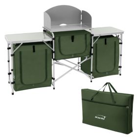 Cuisine de camping mobilier pliable kaki armoire sac transport/étagères à ranger