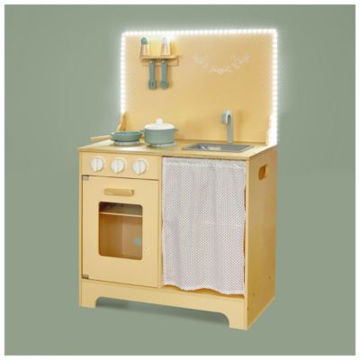 Cuisine enfant bois avec LED et tablier 93x83cm Mamabrum - N/A - Enfant