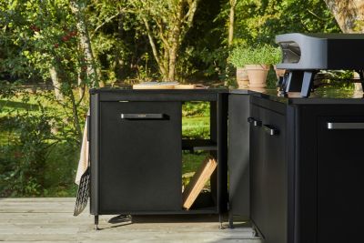 Cuisine extérieur simple avec plan de travail en inox Cozze H.90 cm