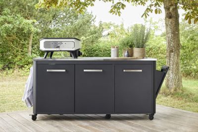 Cuisine extérieur triple avec plan de travail en inox Cozze
