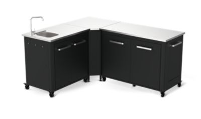 Cuisine extérieure modules 120 cm + évier 90 cm avec angle Cozze