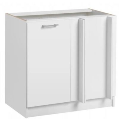 Cuisineandcie - Meuble d'angle bas Eco Blanc 1 porte L 105 cm