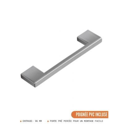 Cuisineandcie - Meuble sous-évier Eco Noyer Blanchi 2 portes L 80 cm