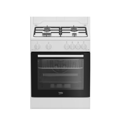 Cuisinière gaz 64l 4 feux blanc Beko FBG62121WD b100
