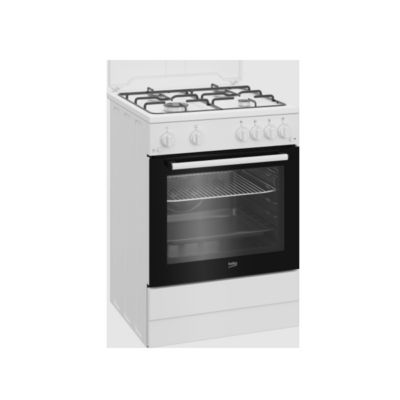 Cuisinière gaz 64l 4 feux blanc Beko FBG62121WD b100