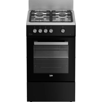 Cuisinière gaz 65l 4 feux noir Beko FSG52010GBC b100
