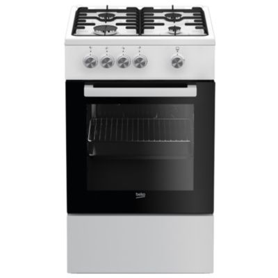 Cuisinière gaz 68l 4 feux blanc Beko FSG52000DWC