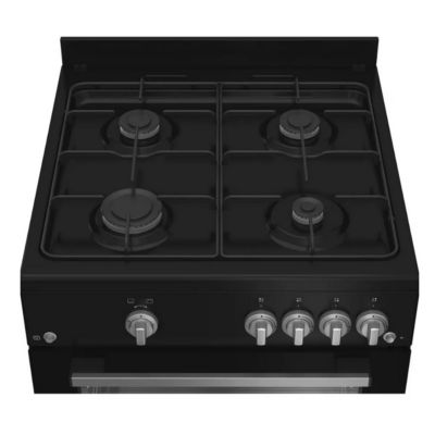 Cuisinière gaz 69l 4 feux noir Indesit I6GGKCB | Castorama