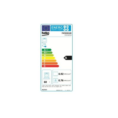 Cuisinière induction 60l 3 feux noir Beko FSE58301BC