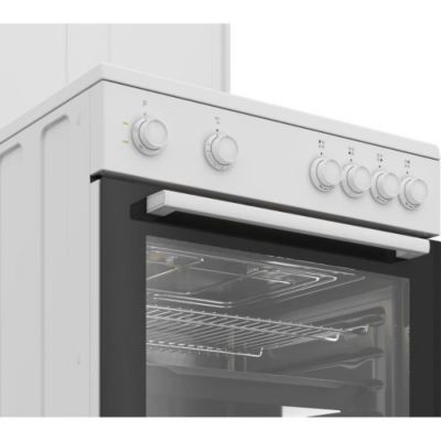 Cuisinière mixte 73l 4 feux blanc Beko FBS63121WD
