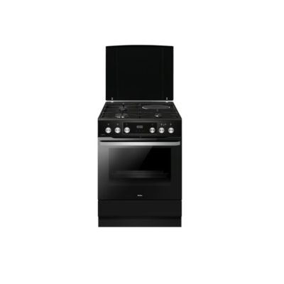 Cuisinière mixte 77l 4 feux noir Amica ACM7037RN