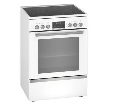 Cuisinière vitrocéramique 63l 4 feux blanc Bosch HKS79R220 série 6