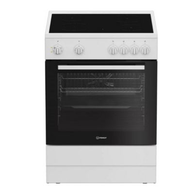 Cuisinière vitrocéramique 72l 4 feux blanc Indesit I6V5KCW