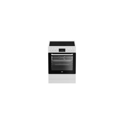 Cuisinière vitrocéramique BEKO FBE67300WCS 60 cm Blanc 4 foyers radiants 72 L