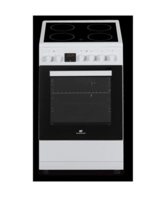 Cuisiniere vitrocéramique CONTINENTAL EDISON CECV50FCW - 4 feux - L49,8 x H86 xP67 cm - Blanc