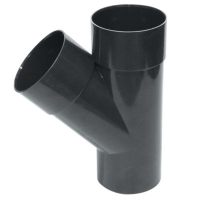 Culotte 45° mâle/femelle Ø50 graphite - Fitt