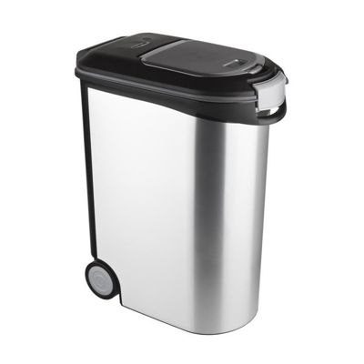 CURVER Conteneur a croquettes 20kg - Aspect metal - Gris
