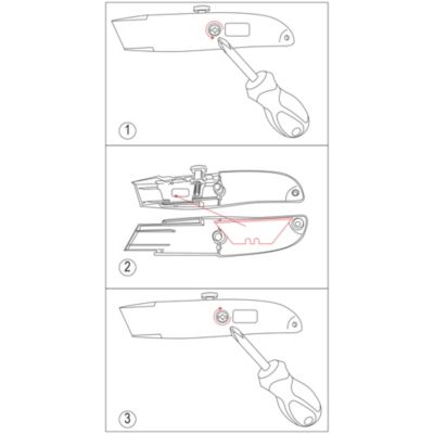 Cutter à lame rétractable acier gris 61mm