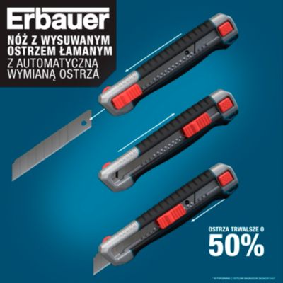Cutter rétractable Erbauer L.40 mm x l.18 mm