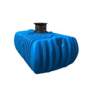 Cuve à enterrer FLAT XL 7000L bleu avec rehausse et couvercle