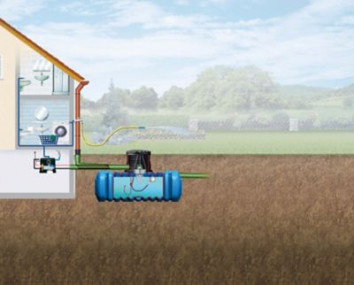 Cuve à enterrer récupérateur eau de pluie Flat Graf 1500 L