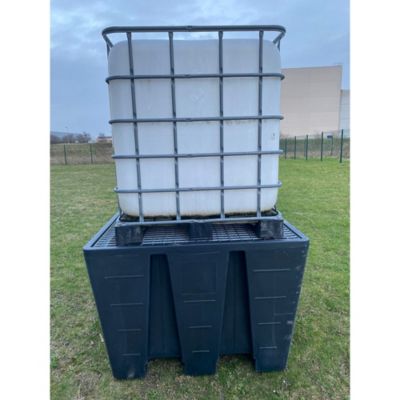 Cuve de stockage 1000l ibc poche rénovée grillage translucide pour liquides hors carburants