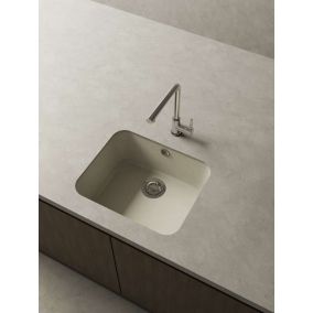 Cuve sous plan POALGI, GANDIA 194, Granit, Beige Pumice, 54 cm, 1 bac