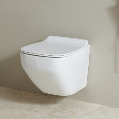 Cuvette suspendue gain de place à suspendre 50 cm pour WC design