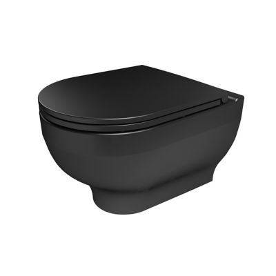 Abattant WC en Bois Noir charbon et Naturel