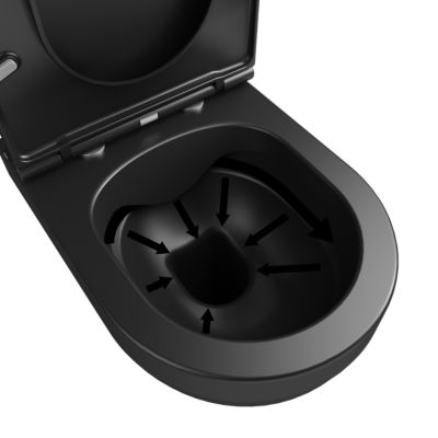 Cuvette WC a suspendre GoodHome Cavally coloris noir Castorama