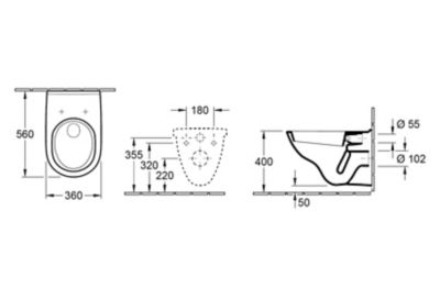 Cuvette WC suspendu Collection Villeroy & Boch