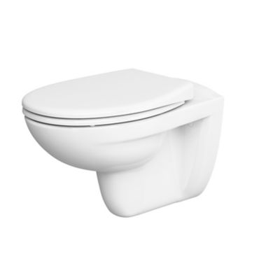 Cuvette WC suspendu GoodHome Lagon en porcelaine vitrifiée avec